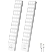 Luz Led Armario Magnética 36 LED-4 modos Luz Armario con Sensor de Movimiento-Luces LED Armario USB Recargable-800mA Luz…